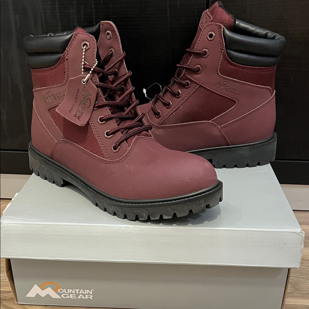 Men’s Mountain Gear Burgundy Leather Boot